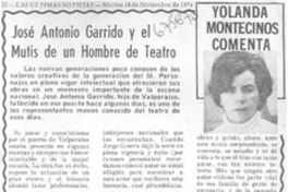 José Antonio Garrido y el mutis de un hombre de teatro : [comentario]