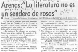 Arenas, "la literatura no es un sendero de rosas" : [entrevista]