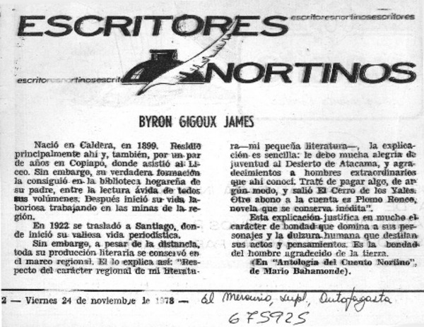 Byron Gigoux James.
