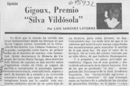Gigoux, Premio "Silva Vildósola"