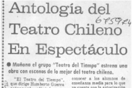 Antología del teatro chileno en espectáculo.