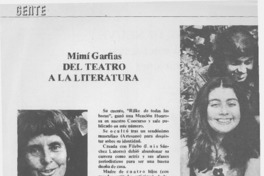 Mimi Garfias, del teatro a la literatura