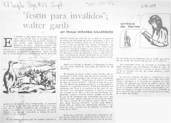 "Festín para inválidos" Walter Garib