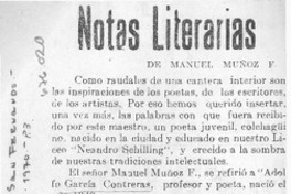 Notas literarias