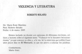 Violencia y literatura.