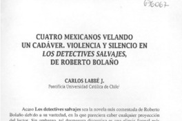 Cuatro mexicanos velando un cadáver, violencia y silencio en los detectives salvajes