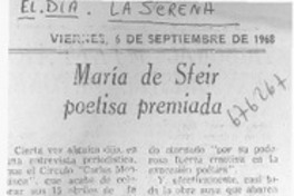 María de Sfeir poetisa premiada