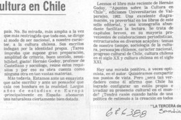Apuntes sobre la cultura en Chile
