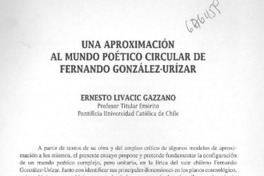 Una aproximación al mundo poético circular de Fernando González Urízar