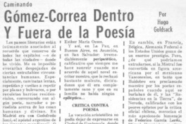 Gómez-Correa dentro y fuera de la poesía
