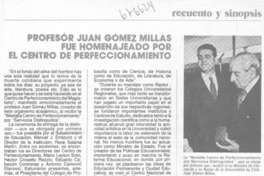 Profesor Juan Gómez Millas fue homenajeado por el centro de perfeccionamiento.