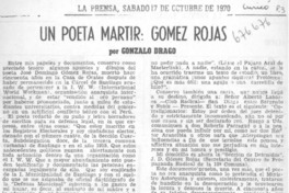Un poeta mártir, Gómez Rojas