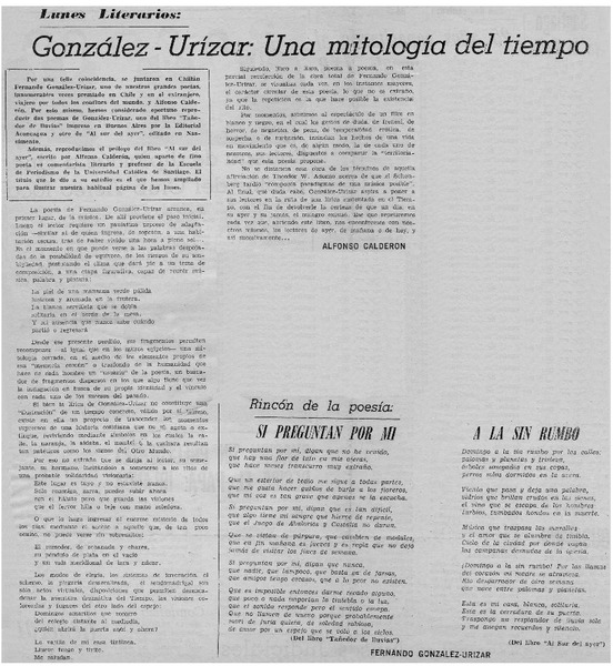 González-Urízar: una mitología del tiempo