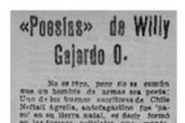 Poesías" de Willy Gajardo O.