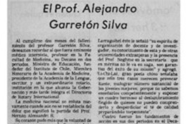 El prof. Alejandro Garretón Silva