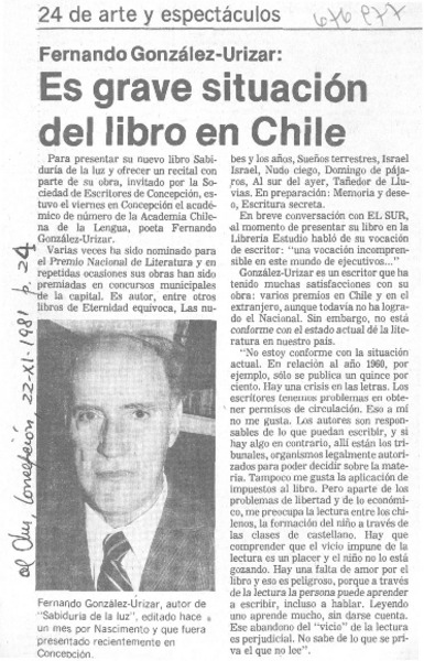 Es grave situación del libro en Chile.