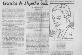 Evocación de Alejandro Galaz