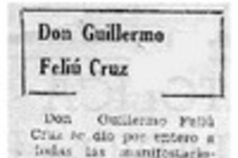 Don Guillermo Feliú Cruz