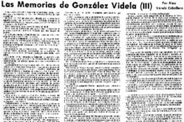 Las Memorias de González Videla (III)