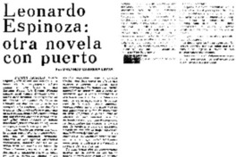 Leonardo Espinoza: otra novela con puerto