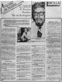 El Paraíso perdido de un ecologísta : [Entrevista]