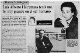 Luis Alberto Heiremans tenía una fe muy grande en el ser humano