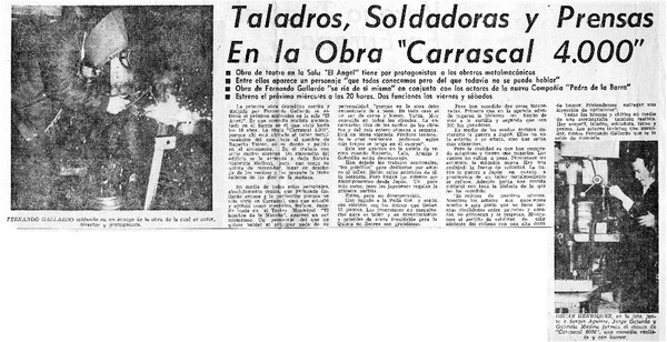 Taladros, soldadores y prensas en la obra "Carrascal 4.000".