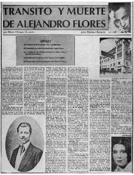 Tránsito y muerte de Alejandro Flores capítulo II