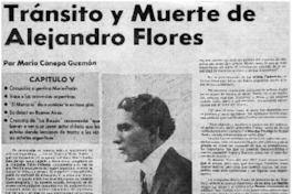 Tránsito y muerte de Alejandro Flores capítulo V