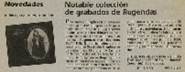 Notable colección de grabados de Rugendas.