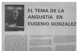 El tema de la angustia en Eugenio González.