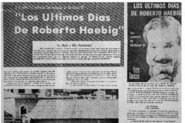 Los últimos días de Roberto Haebig" : [entrevista]