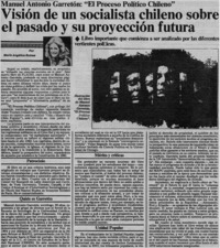 Visión de un socialista chileno sobre el pasado y su proyección futura