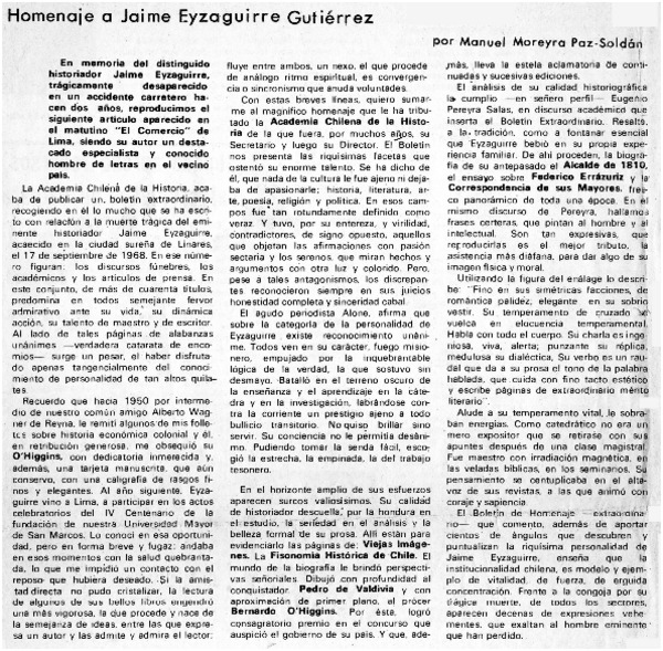 Homenaje a Jaime Eyzaguirre Gutiérrez
