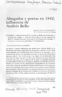Abogados y poetas en 1942; influencia se Andrés Bello0