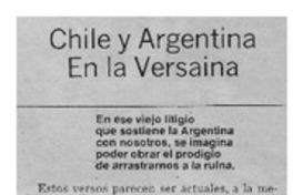 Chile y Argentina en la versaina.