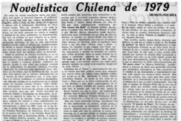 Novelística chilena de 1979
