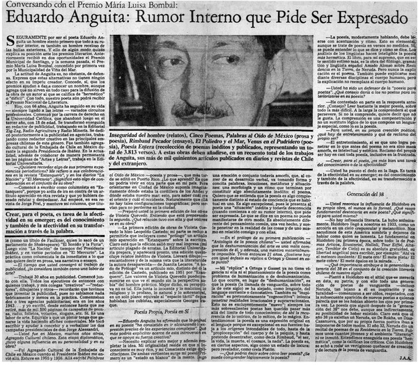 Eduardo Anguita: rumor interno que pide ser expresado