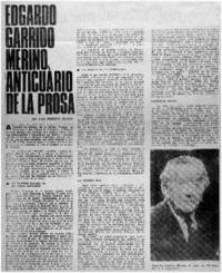 Edgardo Garrido Merino, anticuario de la prosa
