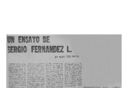 Un Ensayo de Sergio Fernández L.