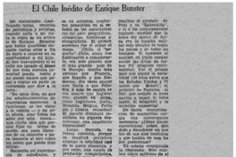 El Chile inédito de Enrique Bunster