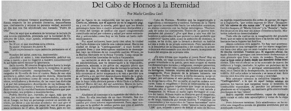 Del Cabo de Hornos a la eternidad