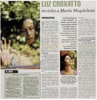 Luz Croxatto revisita a María Magdalena [entrevista]