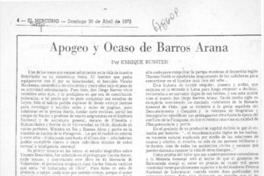 Apogeo y ocaso de Barros Arana