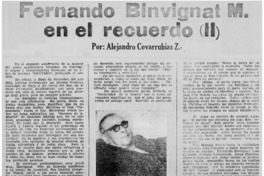 Fernando Binvignat M. en el recuerdo (II)