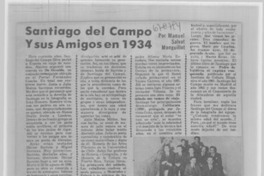 Santiago del Campo y sus amigos en 1934