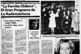 La Familia chilena" el gran programa de la radiorelefonía