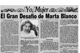 El gran desafío de Marta Blanco [entrevista]