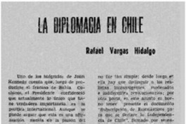 La diplomacia en Chile