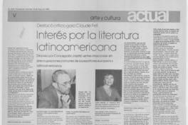 Destacó crítico galo Claude Fell interés por la literatura latinoamericana